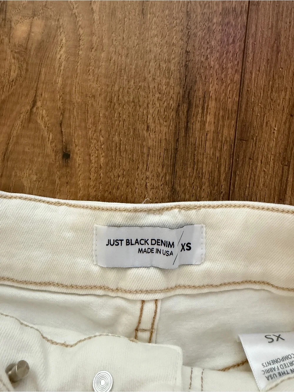 White/Cream Denim Shorts